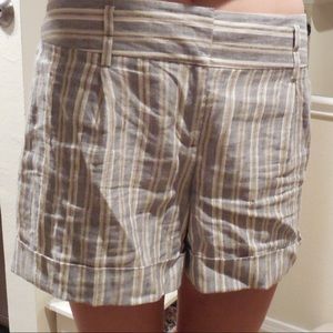 LOFT linen striped shorts -Ws 8